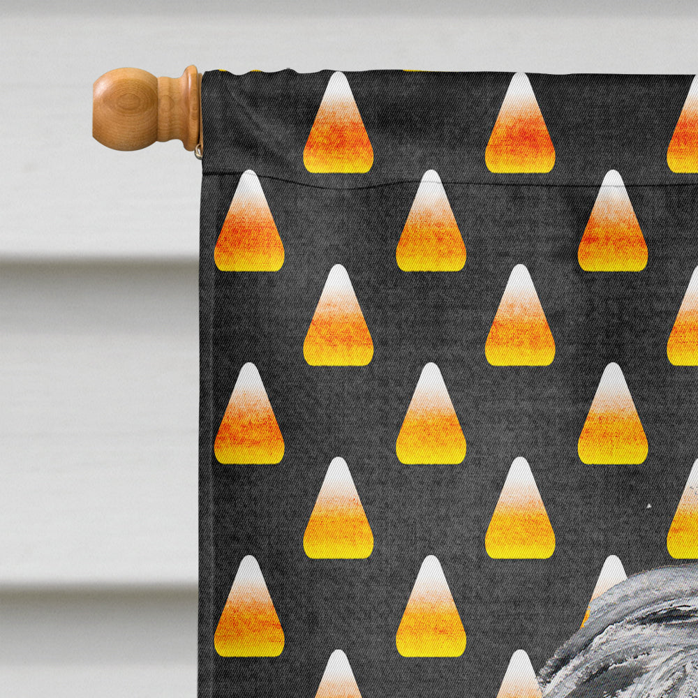 Scottish Deerhound Candy Corn Halloween House Flag 28x40 Porch Sleeve Pole Decorative Outside Yard Banner Artwork Wall Hanging, Polyester