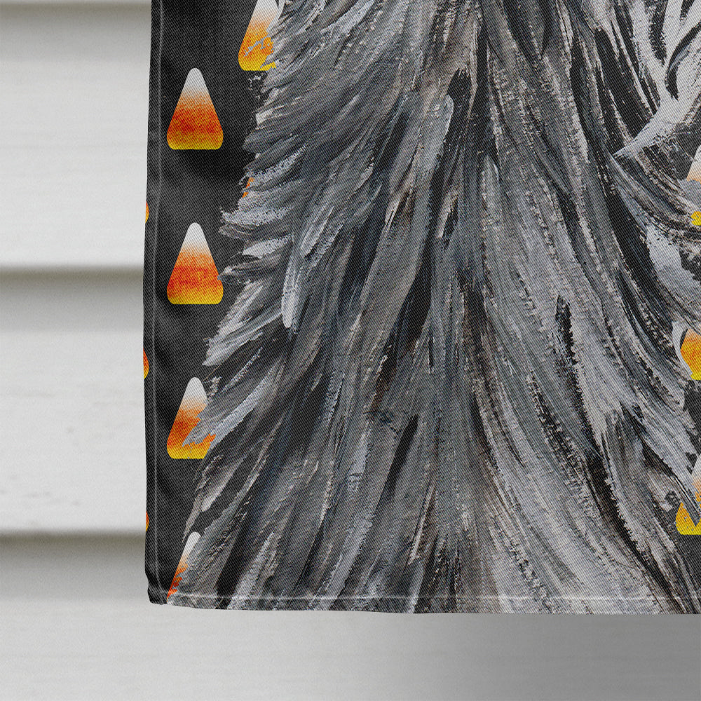 Scottish Deerhound Candy Corn Halloween House Flag 28x40 Porch Sleeve Pole Decorative Outside Yard Banner Artwork Wall Hanging, Polyester