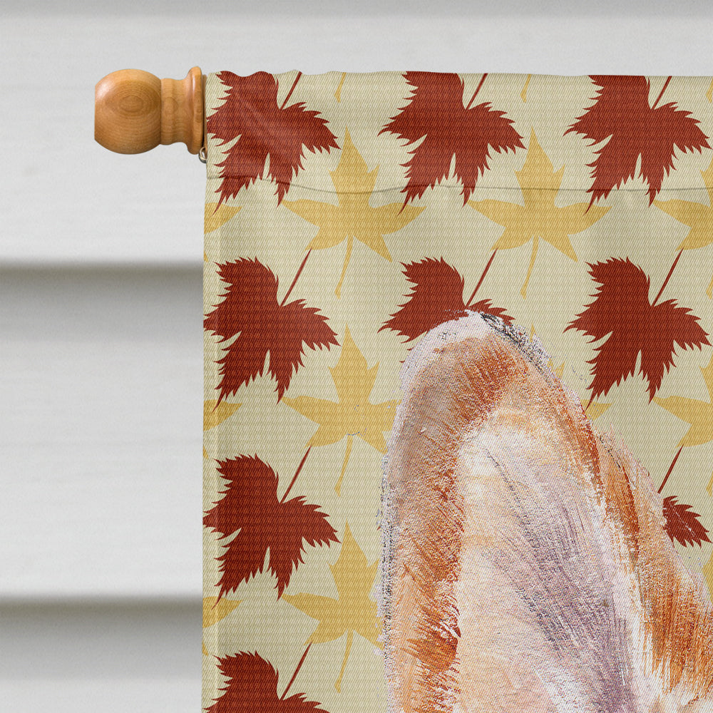 Cardigan Corgi Fall Leaves House Flag 28x40 Porch Sleeve Pole Decorative Outside Yard Banner Artwork Wall Hanging, Polyester