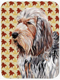 Otterhound Fall Leaves Cutting Board Tempered Glass Kitchen Cutting Surface, Heat Resistant Chopping, Non-Slip Feet, Food Prep & Serving