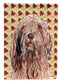 Otterhound Fall Leaves House Flag 28x40 Porch Sleeve Pole Decorative Outside Yard Banner Artwork Wall Hanging, Polyester