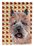 Norwich Terrier Fall Leaves House Flag 28x40 Porch Sleeve Pole Decorative Outside Yard Banner Artwork Wall Hanging, Polyester