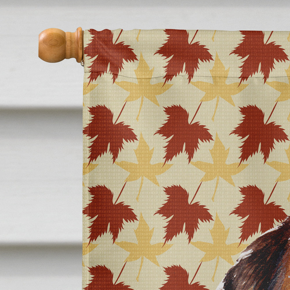 Norfolk Terrier Puppy Fall Leaves House Flag 28x40 Porch Sleeve Pole Decorative Outside Yard Banner Artwork Wall Hanging, Polyester