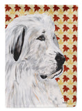 Great Pyrenees Fall Leaves House Flag 28x40 Porch Sleeve Pole Decorative Outside Yard Banner Artwork Wall Hanging, Polyester
