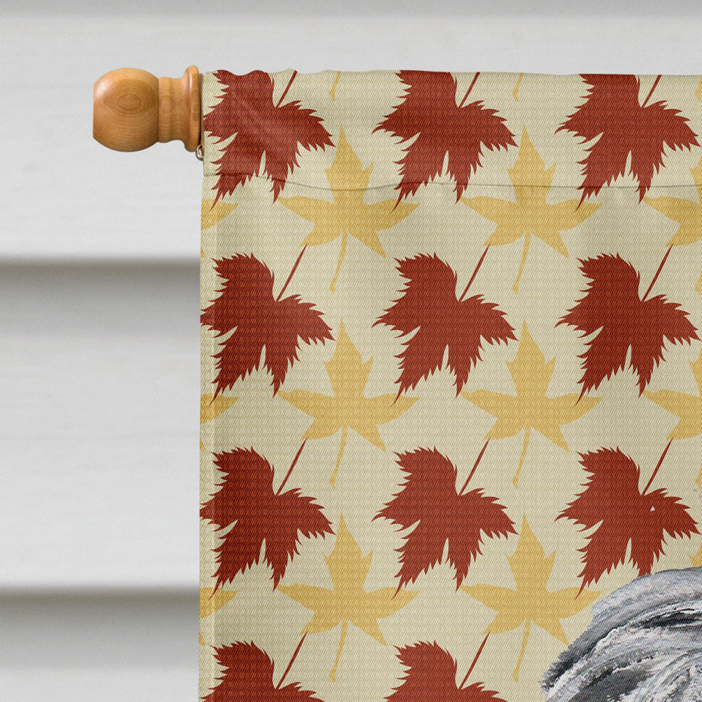 Scottish Deerhound Fall Leaves House Flag 28x40 Porch Sleeve Pole Decorative Outside Yard Banner Artwork Wall Hanging, Polyester