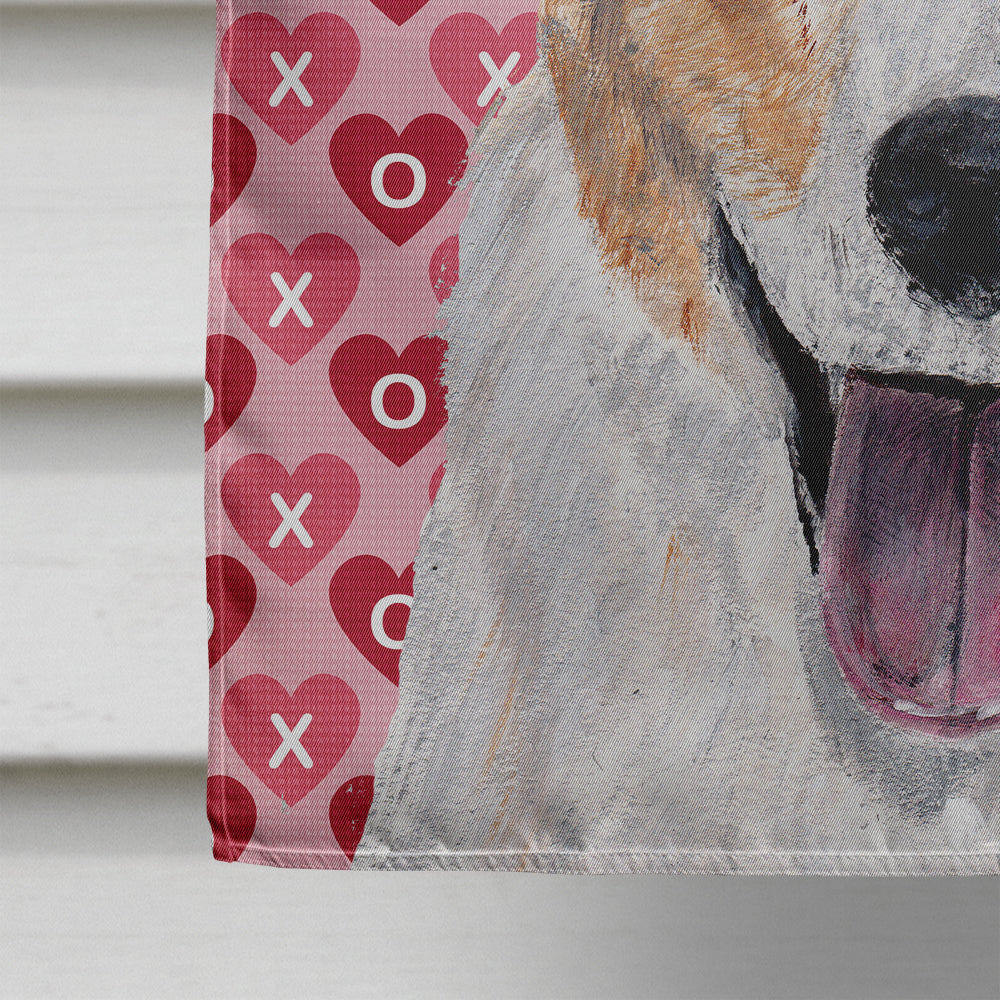 Cardigan Corgi Hearts and Love House Flag 28x40 Porch Sleeve Pole Decorative Outside Yard Banner Artwork Wall Hanging, Polyester