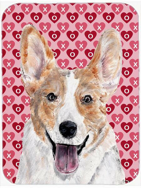 Cardigan Corgi Hearts and Love Cutting Board Tempered Glass Kitchen Cutting Surface, Heat Resistant Chopping, Non-Slip Feet, Food Prep & Serving