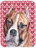 Staffordshire Bull Terrier Staffie Hearts and Love Cutting Board Tempered Glass Kitchen Cutting Surface, Heat Resistant Chopping, Non-Slip Feet, Food Prep & Serving