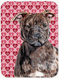 Staffordshire Bull Terrier Staffie Hearts and Love Cutting Board Tempered Glass Kitchen Cutting Surface, Heat Resistant Chopping, Non-Slip Feet, Food Prep & Serving