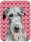 Scottish Deerhound Hearts and Love Cutting Board Tempered Glass Kitchen Cutting Surface, Heat Resistant Chopping, Non-Slip Feet, Food Prep & Serving