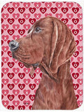 Redbone Coonhound Hearts and Love Cutting Board Tempered Glass Kitchen Cutting Surface, Heat Resistant Chopping, Non-Slip Feet, Food Prep & Serving