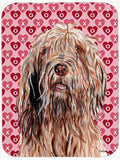 Otterhound Hearts and Love Cutting Board Tempered Glass Kitchen Cutting Surface, Heat Resistant Chopping, Non-Slip Feet, Food Prep & Serving