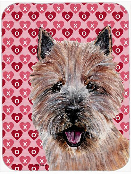 Norwich Terrier Hearts and Love Cutting Board Tempered Glass Kitchen Cutting Surface, Heat Resistant Chopping, Non-Slip Feet, Food Prep & Serving