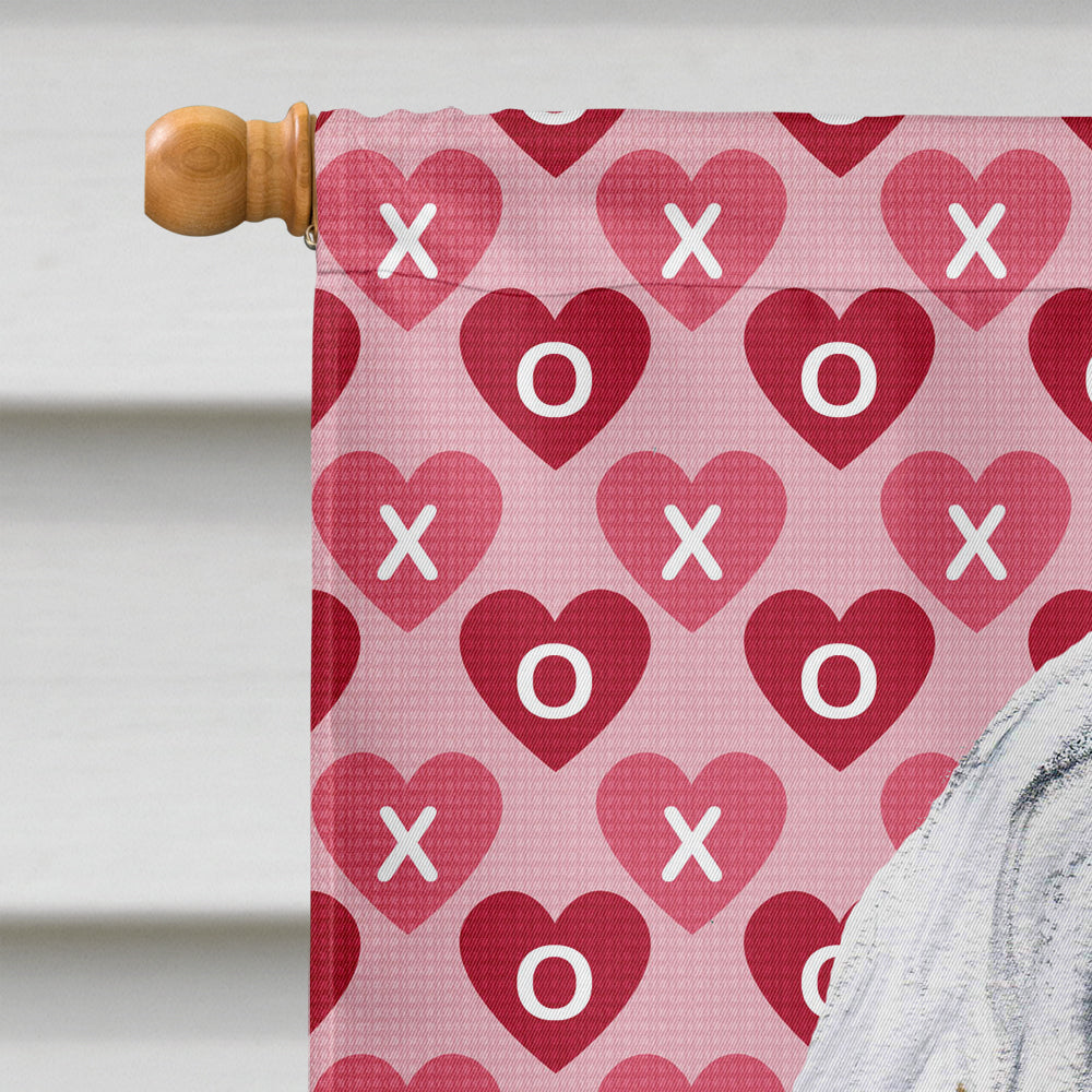 Havanese Hearts and Love House Flag 28x40 Porch Sleeve Pole Decorative Outside Yard Banner Artwork Wall Hanging, Polyester