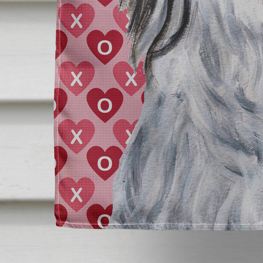 Havanese Hearts and Love House Flag 28x40 Porch Sleeve Pole Decorative Outside Yard Banner Artwork Wall Hanging, Polyester