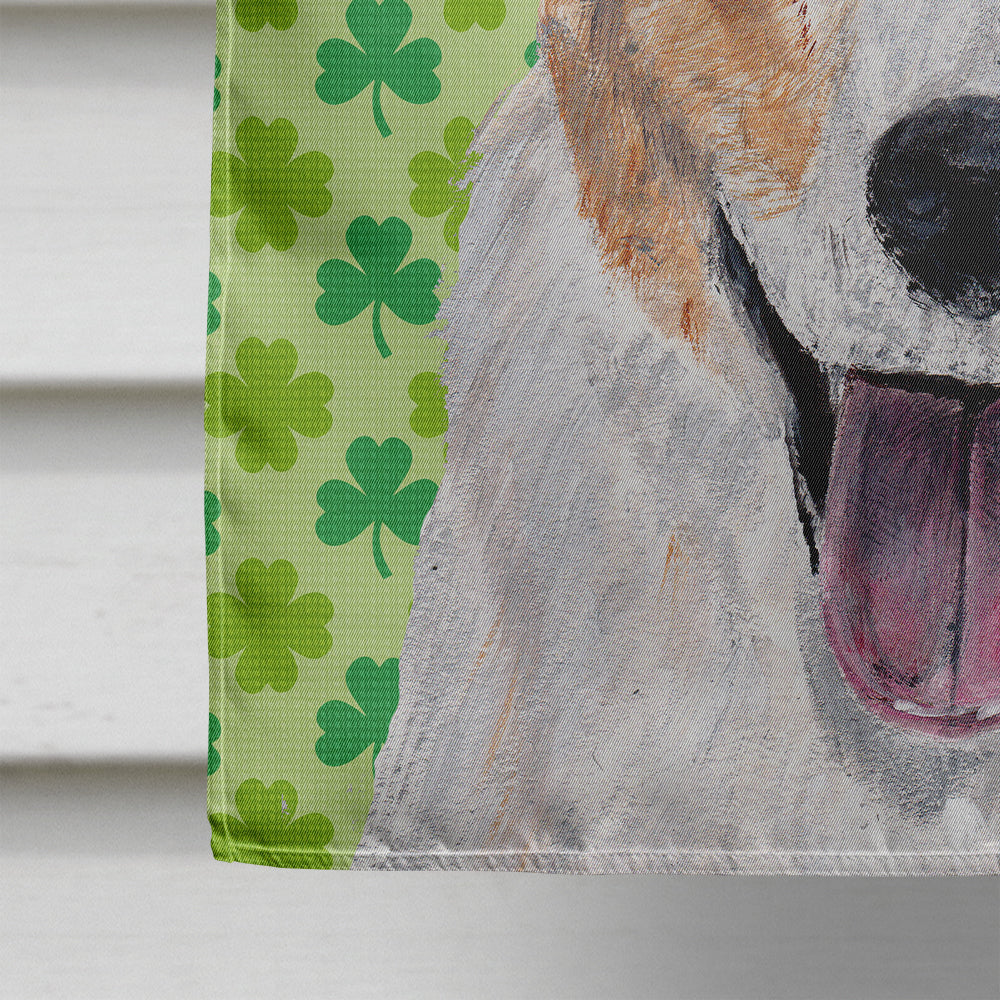 Cardigan Corgi Lucky Shamrock St. Patrick's Day House Flag 28x40 Porch Sleeve Pole Decorative Outside Yard Banner Artwork Wall Hanging, Polyester