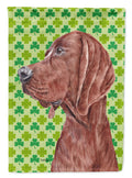 Redbone Coonhound Lucky Shamrock St. Patrick's Day House Flag 28x40 Porch Sleeve Pole Decorative Outside Yard Banner Artwork Wall Hanging, Polyester