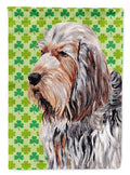 Otterhound Lucky Shamrock St. Patrick's Day House Flag 28x40 Porch Sleeve Pole Decorative Outside Yard Banner Artwork Wall Hanging, Polyester