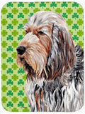 Otterhound Lucky Shamrock St. Patrick's Day Cutting Board Tempered Glass Kitchen Cutting Surface, Heat Resistant Chopping, Non-Slip Feet, Food Prep & Serving