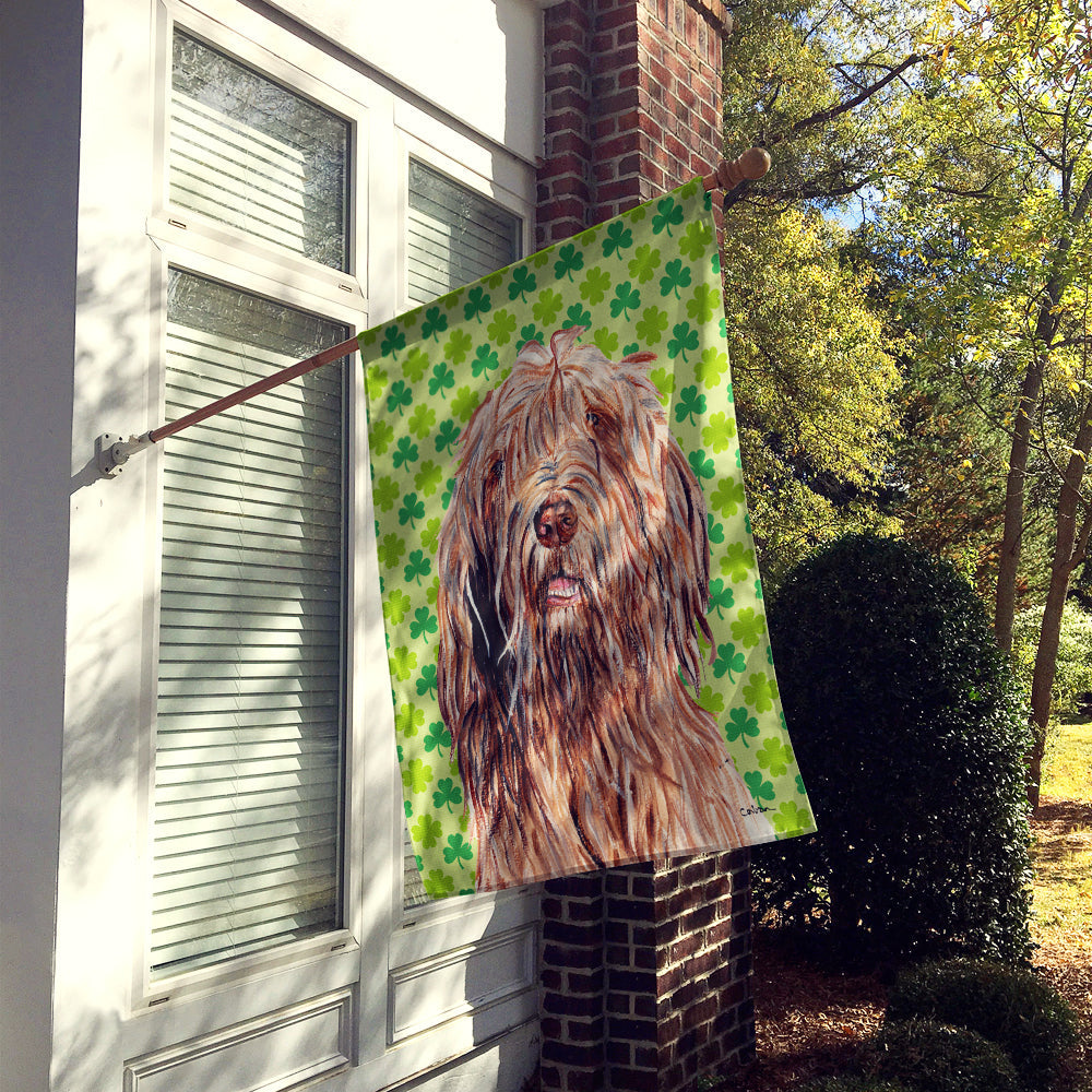 Otterhound Lucky Shamrock St. Patrick's Day House Flag 28x40 Porch Sleeve Pole Decorative Outside Yard Banner Artwork Wall Hanging, Polyester