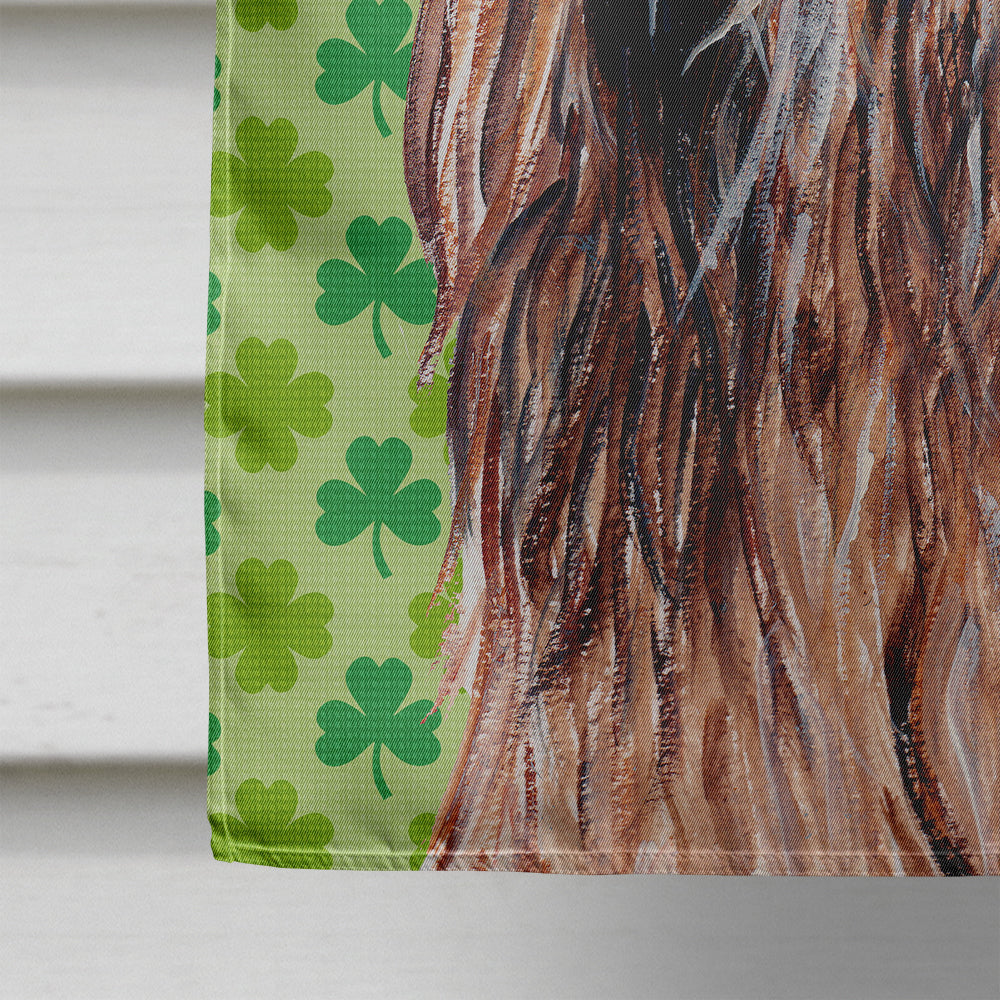 Otterhound Lucky Shamrock St. Patrick's Day House Flag 28x40 Porch Sleeve Pole Decorative Outside Yard Banner Artwork Wall Hanging, Polyester