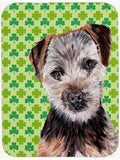 Norfolk Terrier Puppy Lucky Shamrock St. Patrick's Day Cutting Board Tempered Glass Kitchen Cutting Surface, Heat Resistant Chopping, Non-Slip Feet, Food Prep & Serving