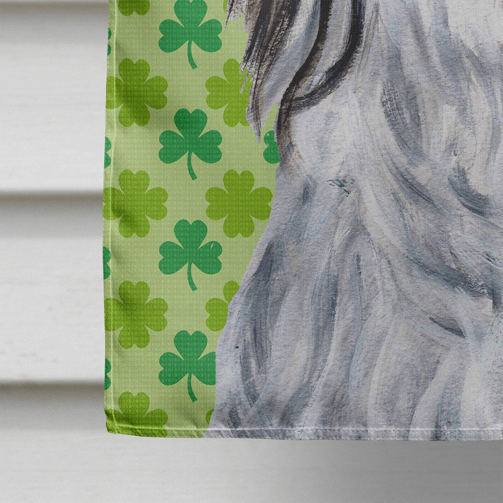Havanese Lucky Shamrock St. Patrick's Day House Flag 28x40 Porch Sleeve Pole Decorative Outside Yard Banner Artwork Wall Hanging, Polyester