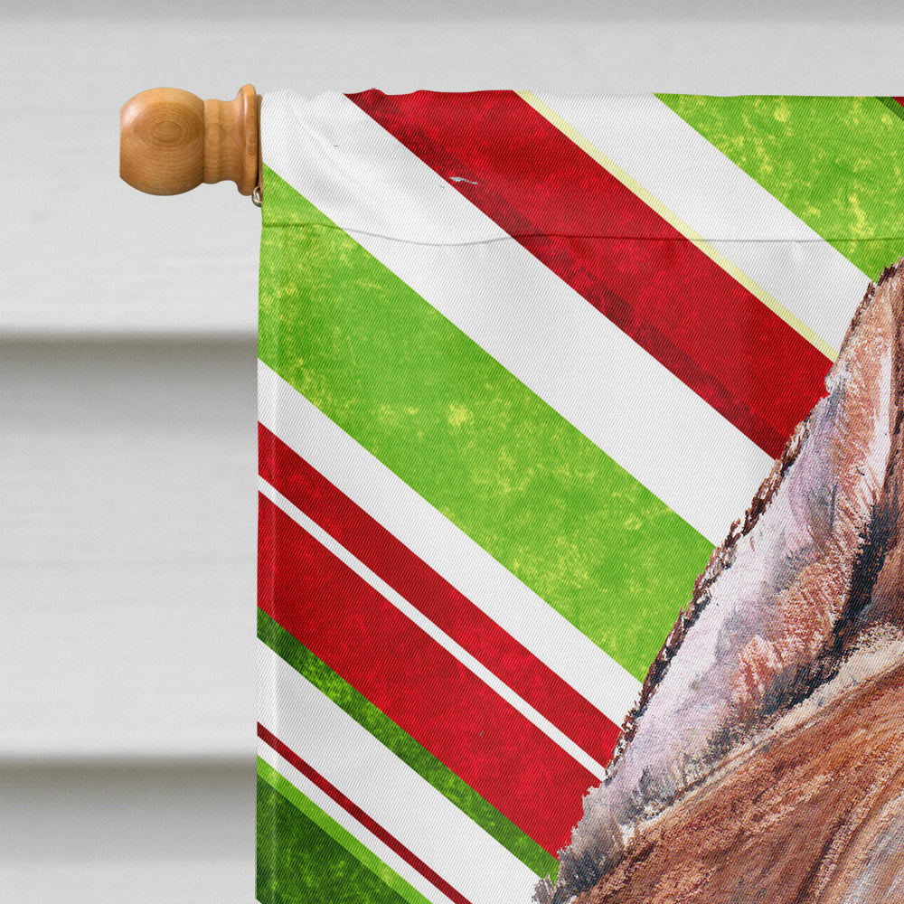 Staffordshire Bull Terrier Staffie Candy Cane Christmas House Flag 28x40 Porch Sleeve Pole Decorative Outside Yard Banner Artwork Wall Hanging, Polyester