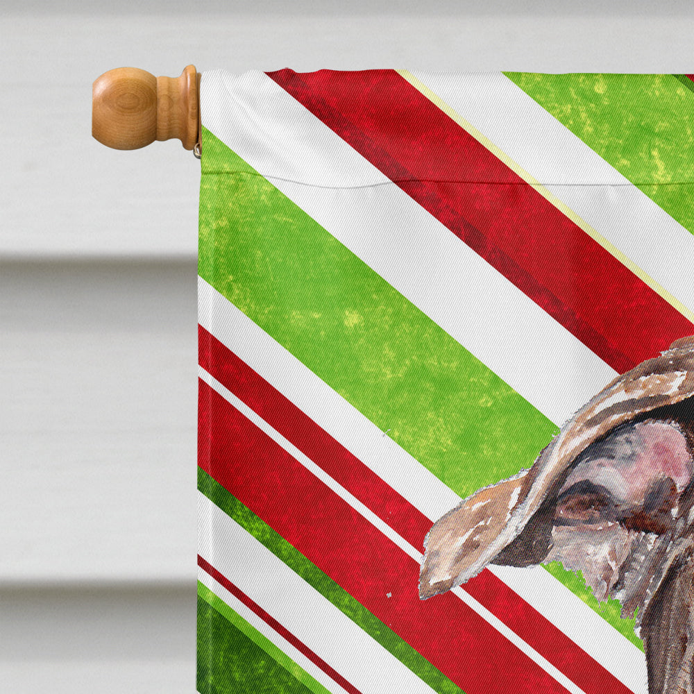 Staffordshire Bull Terrier Staffie Candy Cane Christmas House Flag 28x40 Porch Sleeve Pole Decorative Outside Yard Banner Artwork Wall Hanging, Polyester