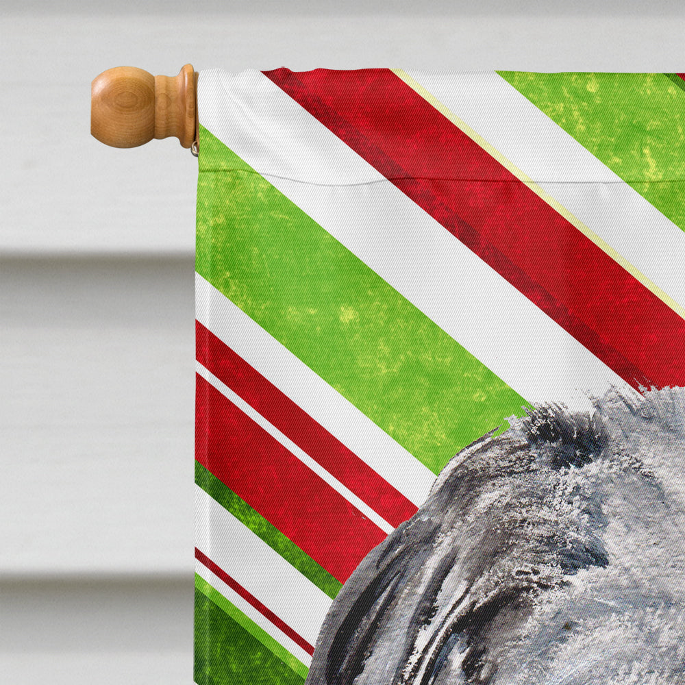 Scottish Deerhound Candy Cane Christmas House Flag 28x40 Porch Sleeve Pole Decorative Outside Yard Banner Artwork Wall Hanging, Polyester