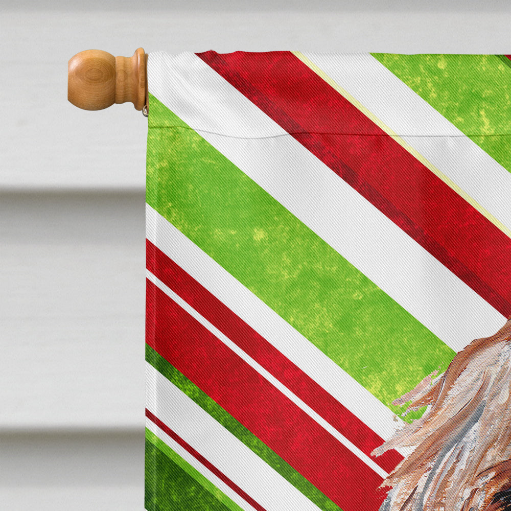 Otterhound Candy Cane Christmas House Flag 28x40 Porch Sleeve Pole Decorative Outside Yard Banner Artwork Wall Hanging, Polyester