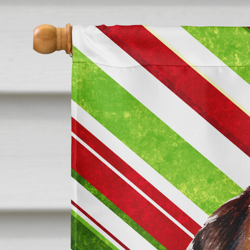 Norfolk Terrier Puppy Candy Cane Christmas House Flag 28x40 Porch Sleeve Pole Decorative Outside Yard Banner Artwork Wall Hanging, Polyester