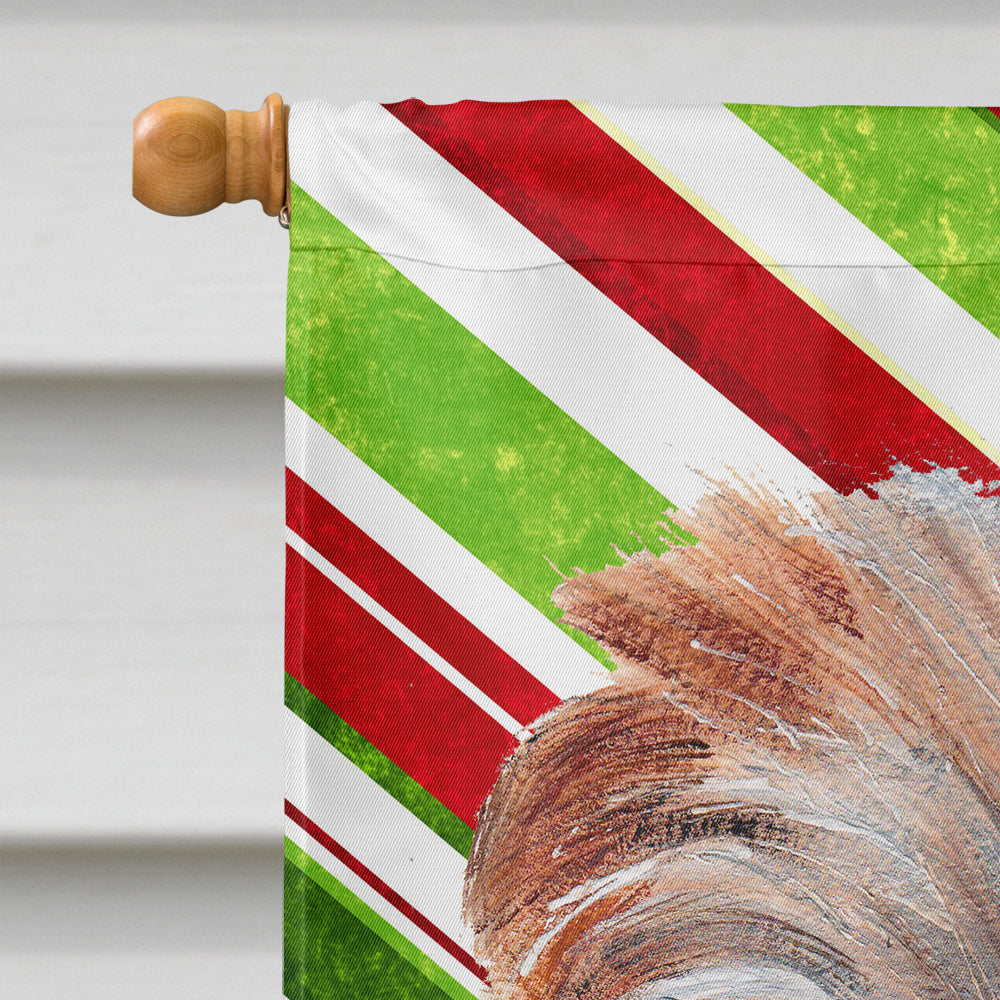 Norfolk Terrier Candy Cane Christmas House Flag 28x40 Porch Sleeve Pole Decorative Outside Yard Banner Artwork Wall Hanging, Polyester