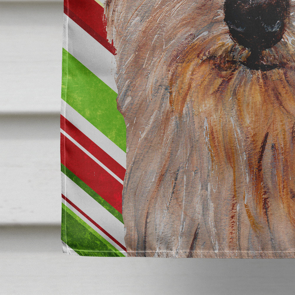 Norfolk Terrier Candy Cane Christmas House Flag 28x40 Porch Sleeve Pole Decorative Outside Yard Banner Artwork Wall Hanging, Polyester