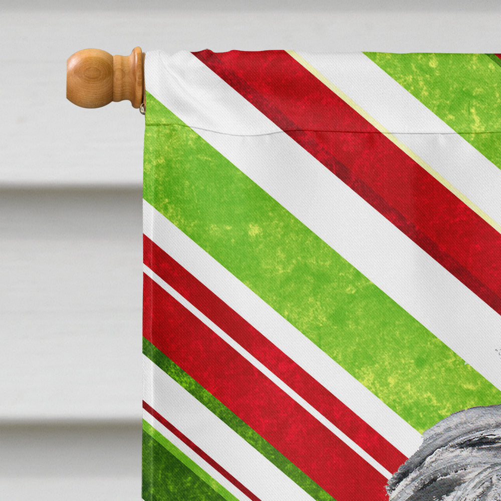 Scottish Deerhound Candy Cane Christmas House Flag 28x40 Porch Sleeve Pole Decorative Outside Yard Banner Artwork Wall Hanging, Polyester