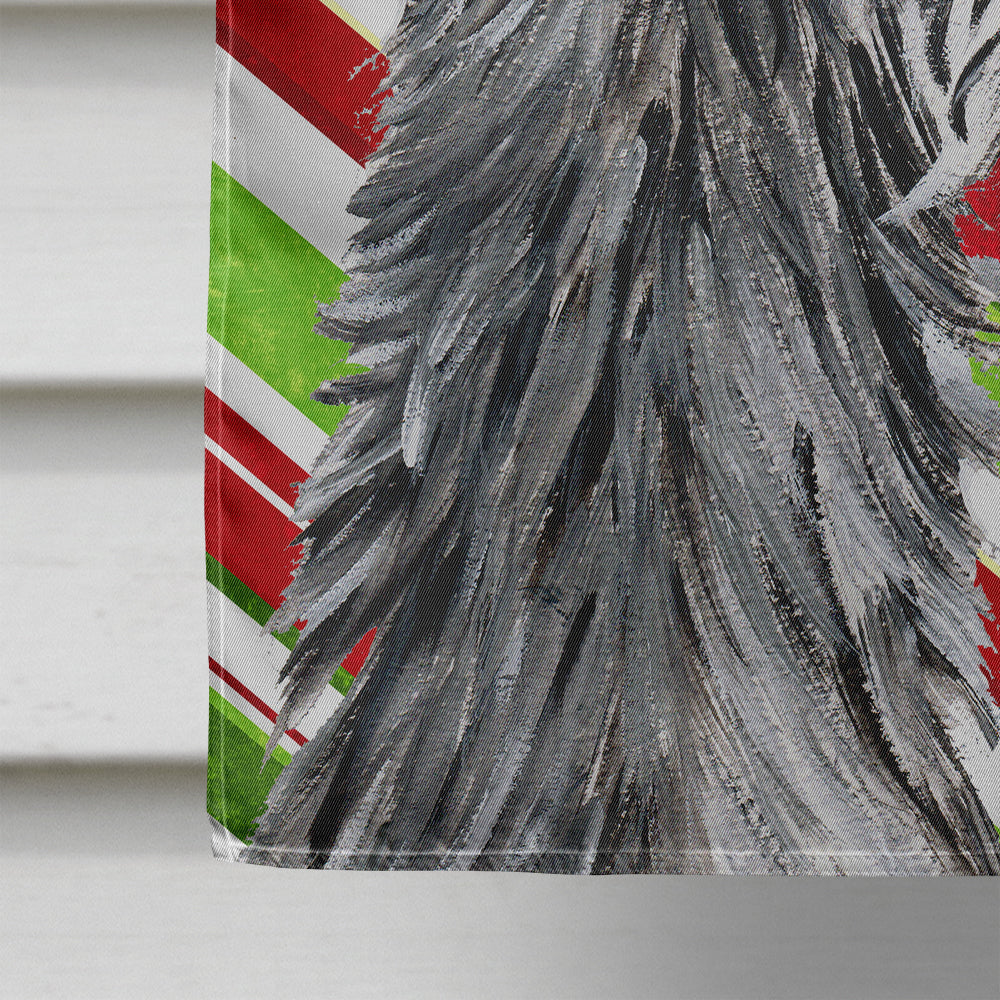 Scottish Deerhound Candy Cane Christmas House Flag 28x40 Porch Sleeve Pole Decorative Outside Yard Banner Artwork Wall Hanging, Polyester