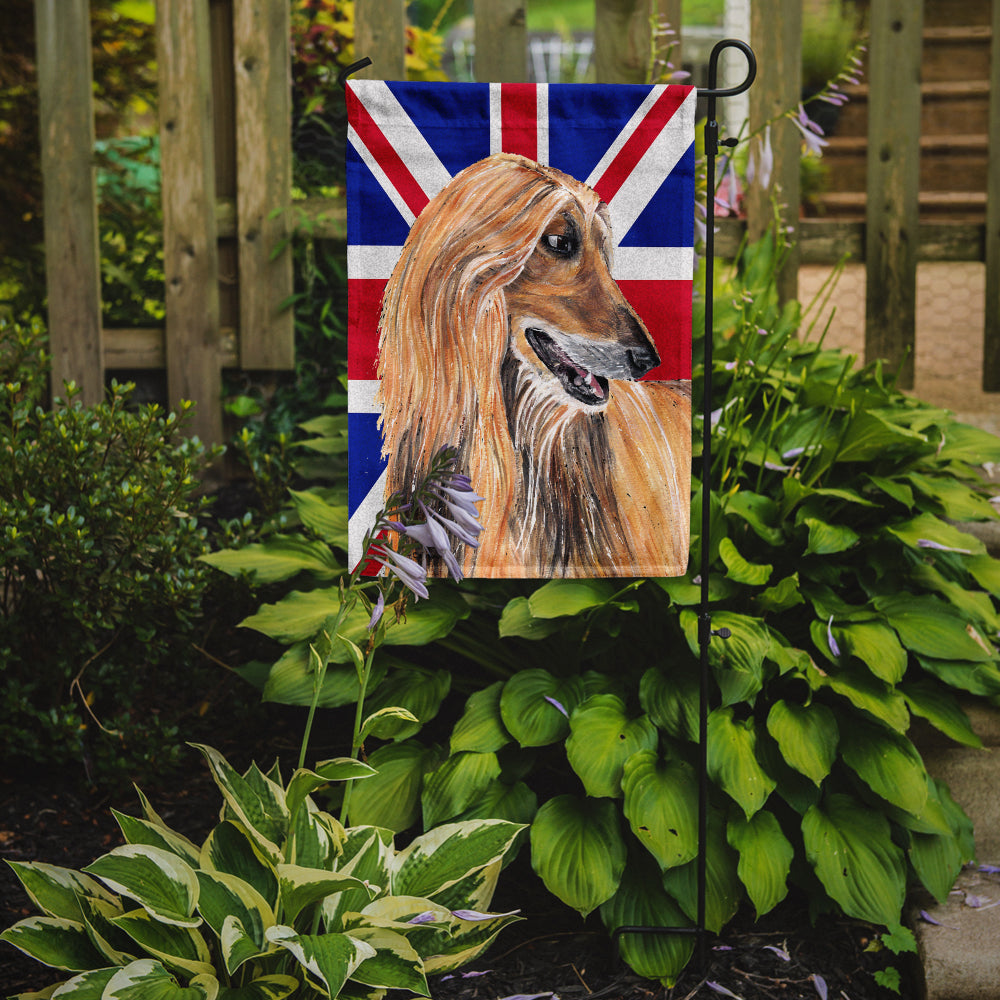 Afghan Hound with English Union Jack British Flag Garden Flag Mailbox Decorative Yard Banner Outside Patio Artwork for Flower Beds, Garden Size, Multicolor