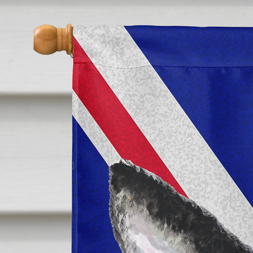 Boston Terrier with English Union Jack British Flag House Flag 28x40 Porch Sleeve Pole Decorative Outside Yard Banner Artwork Wall Hanging, Polyester