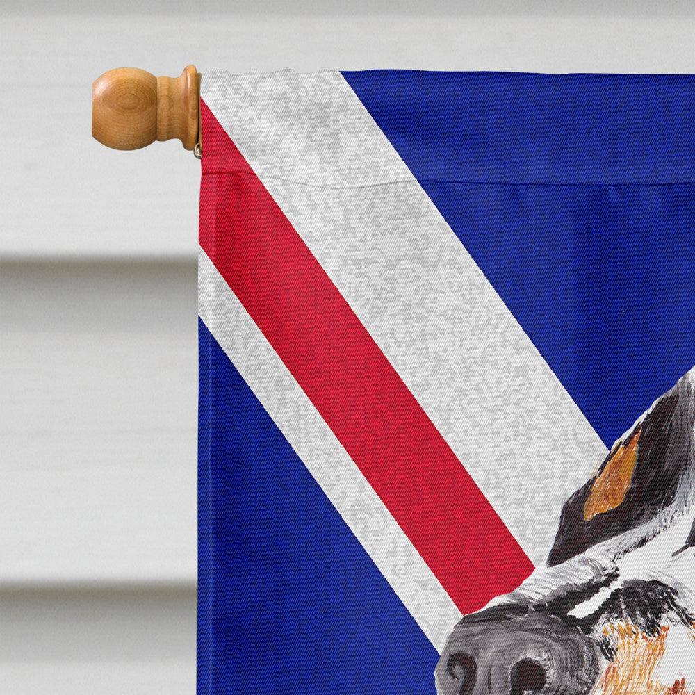 Welsh Springer Spaniel with English Union Jack British Flag House Flag 28x40 Porch Sleeve Pole Decorative Outside Yard Banner Artwork Wall Hanging, Polyester