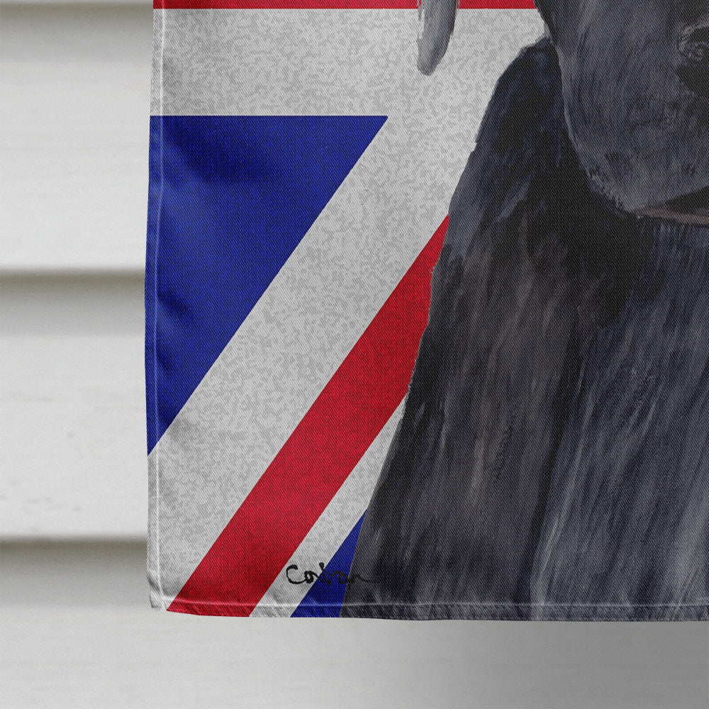 Labrador with English Union Jack British Flag House Flag 28x40 Porch Sleeve Pole Decorative Outside Yard Banner Artwork Wall Hanging, Polyester
