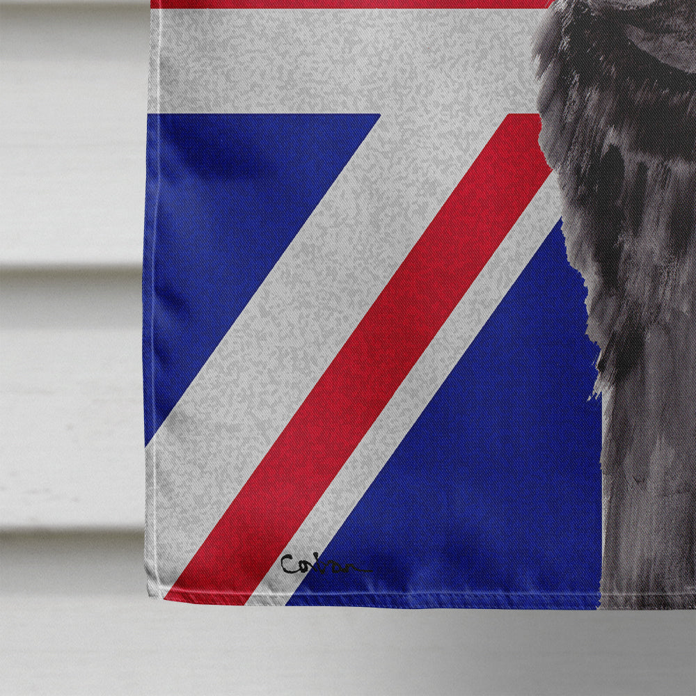 Pug with English Union Jack British Flag House Flag 28x40 Porch Sleeve Pole Decorative Outside Yard Banner Artwork Wall Hanging, Polyester