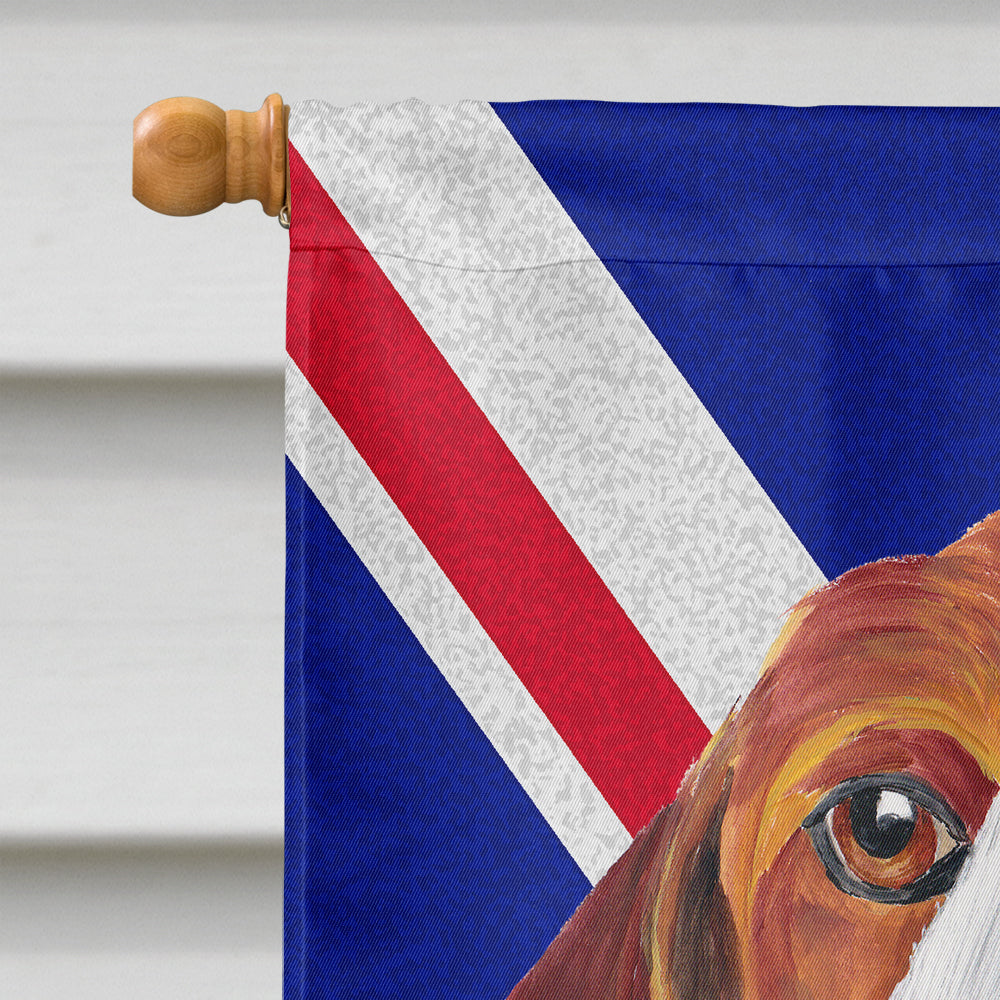 Beagle with English Union Jack British Flag House Flag 28x40 Porch Sleeve Pole Decorative Outside Yard Banner Artwork Wall Hanging, Polyester
