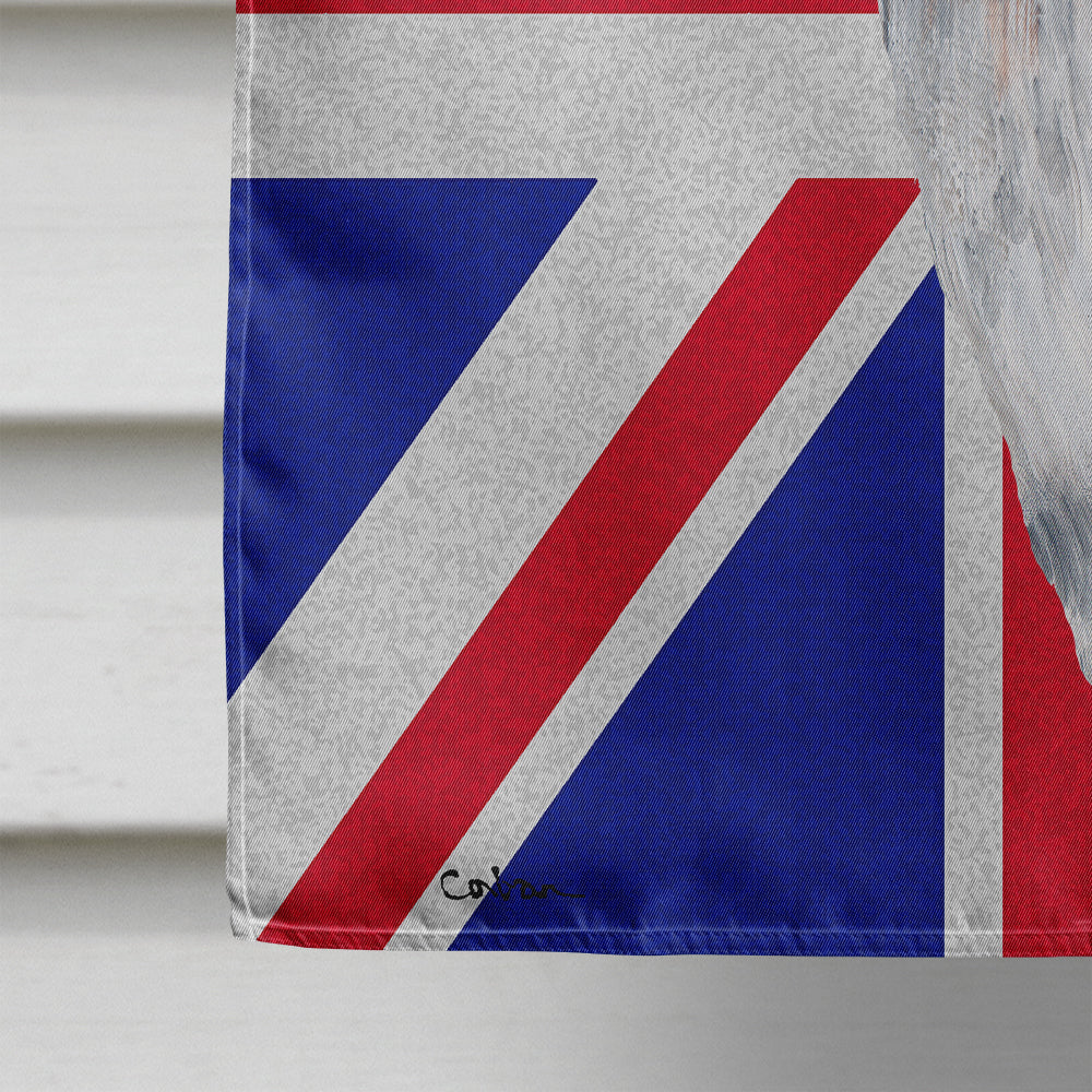 Beagle with English Union Jack British Flag House Flag 28x40 Porch Sleeve Pole Decorative Outside Yard Banner Artwork Wall Hanging, Polyester