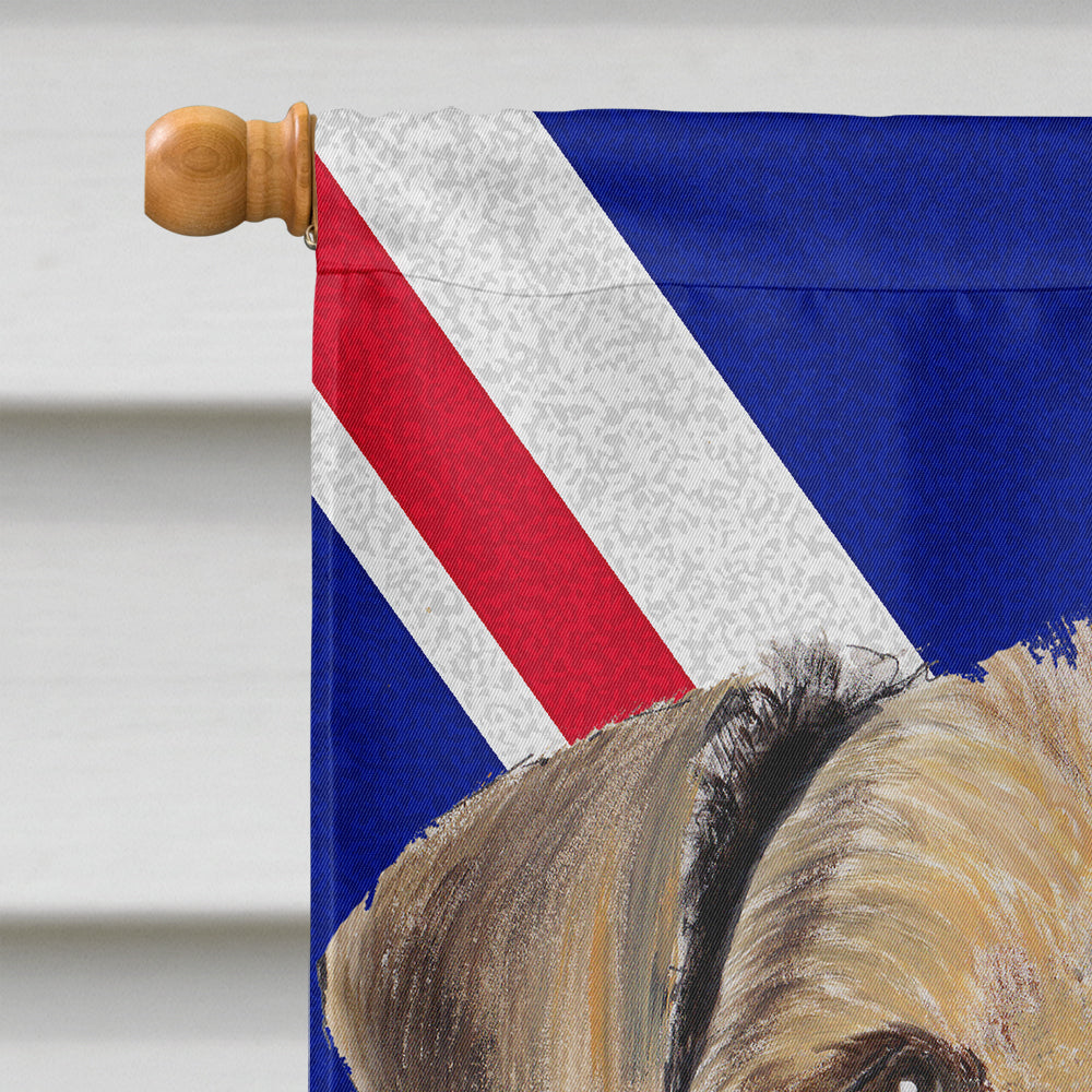 Airedale with English Union Jack British Flag House Flag 28x40 Porch Sleeve Pole Decorative Outside Yard Banner Artwork Wall Hanging, Polyester