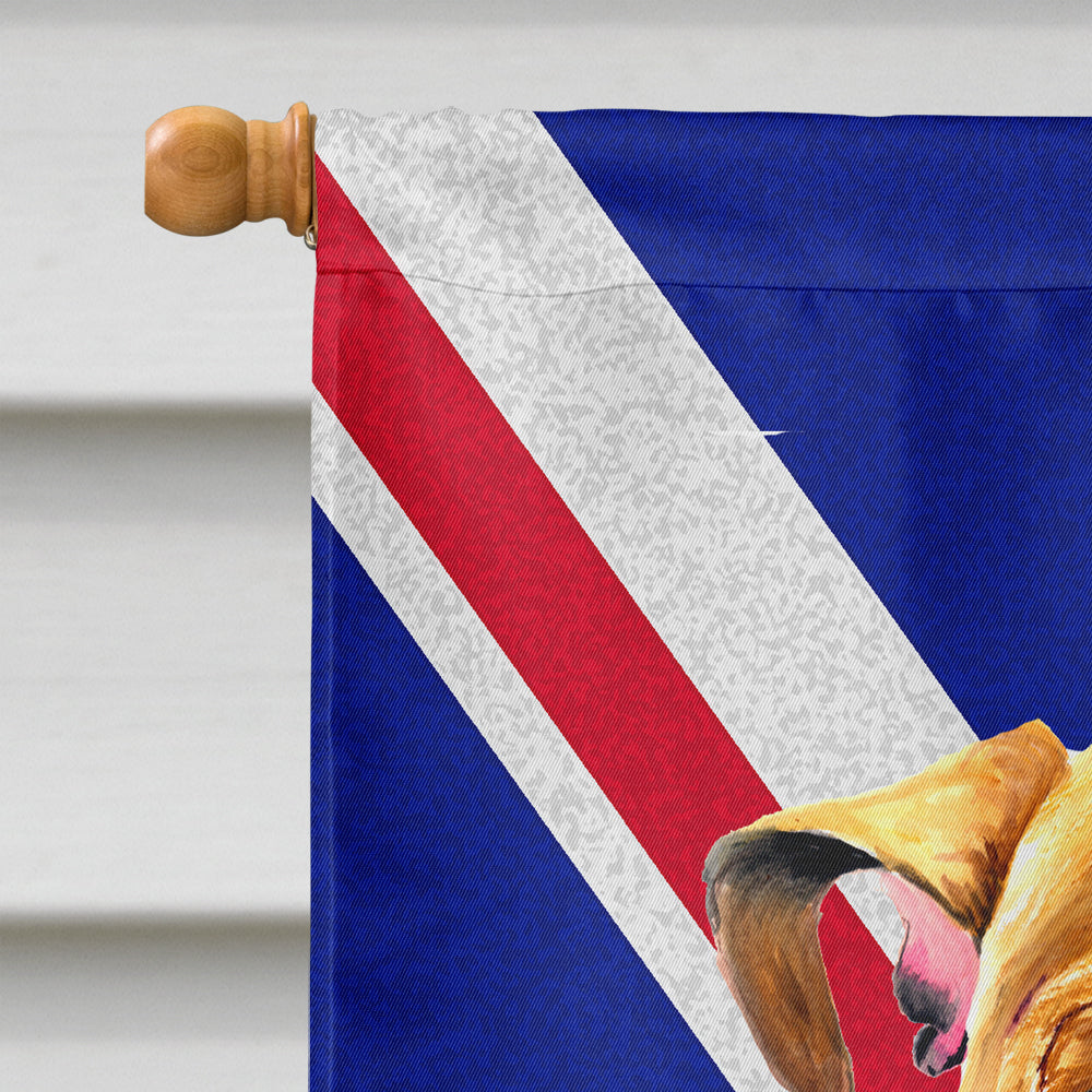 Bulldog English with Engish Union Jack British Flag House Flag 28x40 Porch Sleeve Pole Decorative Outside Yard Banner Artwork Wall Hanging, Polyester