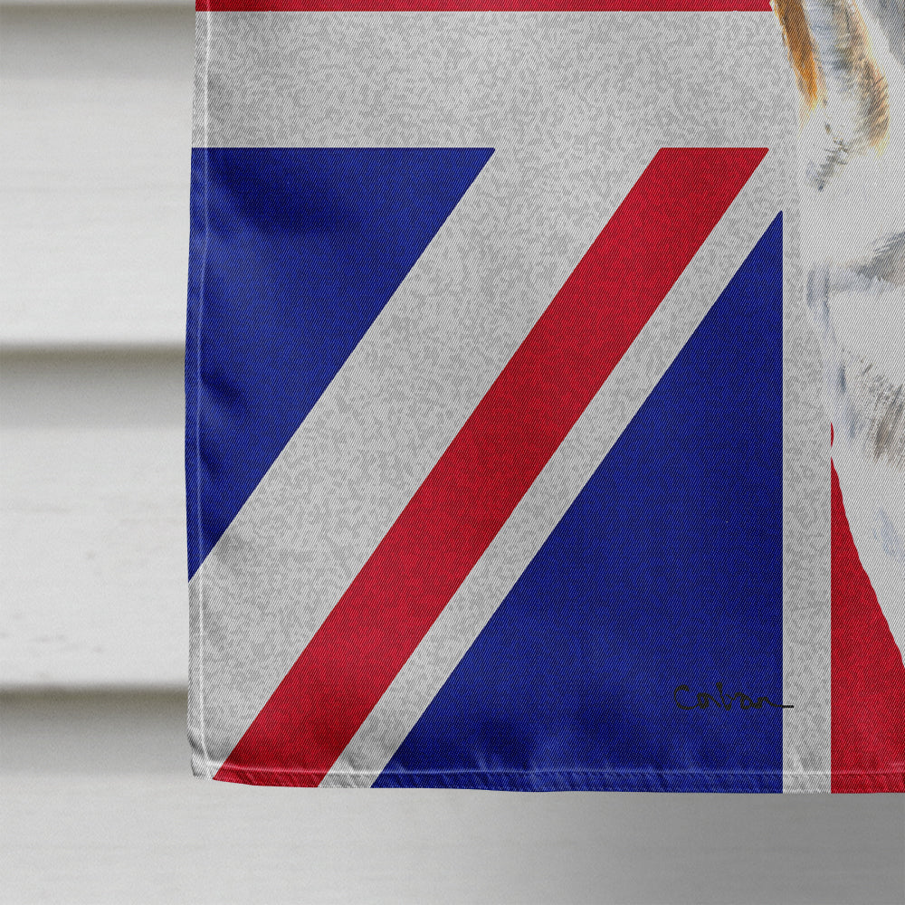 Bulldog English with Engish Union Jack British Flag House Flag 28x40 Porch Sleeve Pole Decorative Outside Yard Banner Artwork Wall Hanging, Polyester
