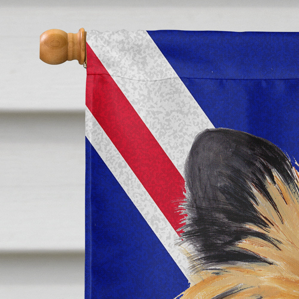 Cairn Terrier with English Union Jack British Flag House Flag 28x40 Porch Sleeve Pole Decorative Outside Yard Banner Artwork Wall Hanging, Polyester