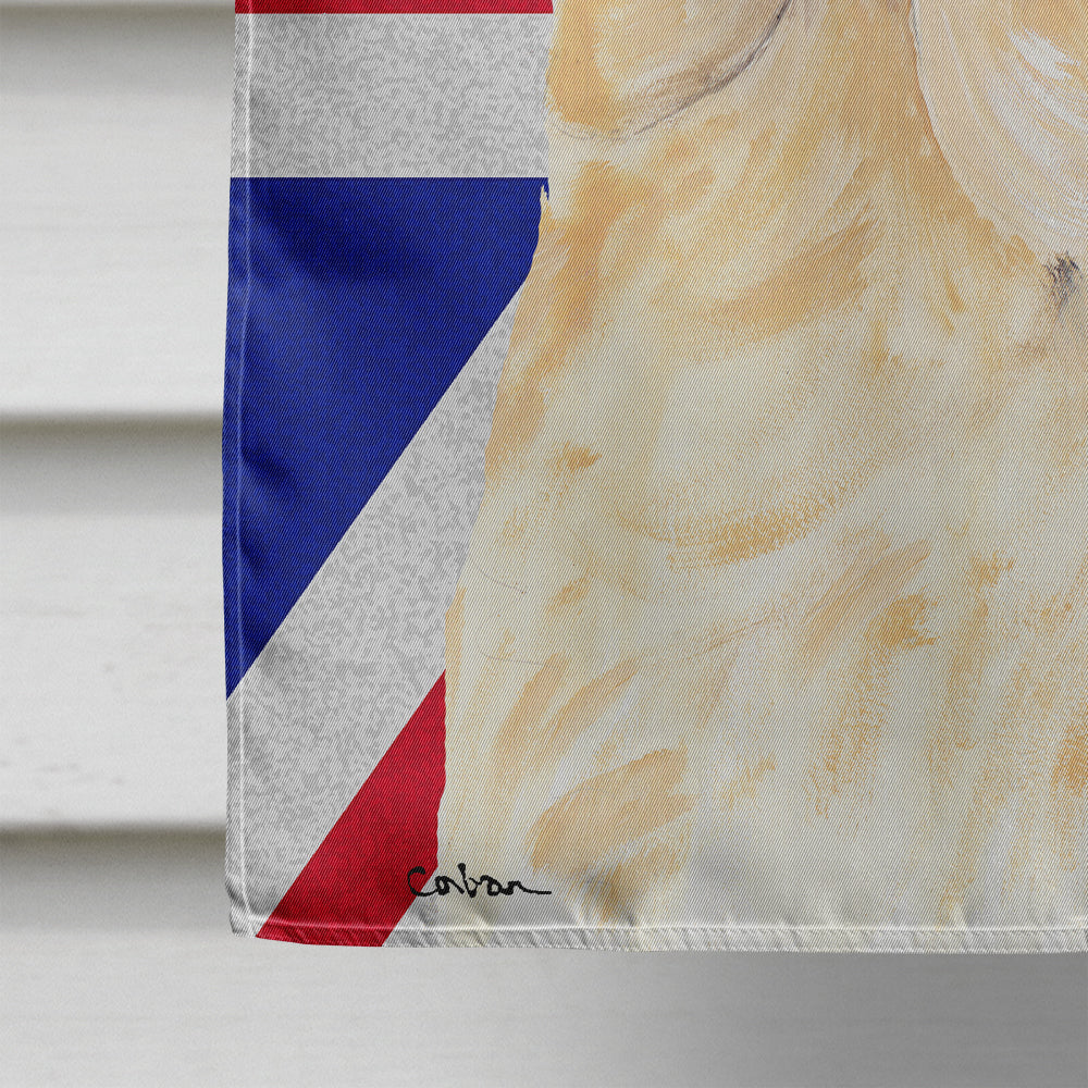 Labrador with English Union Jack British Flag House Flag 28x40 Porch Sleeve Pole Decorative Outside Yard Banner Artwork Wall Hanging, Polyester