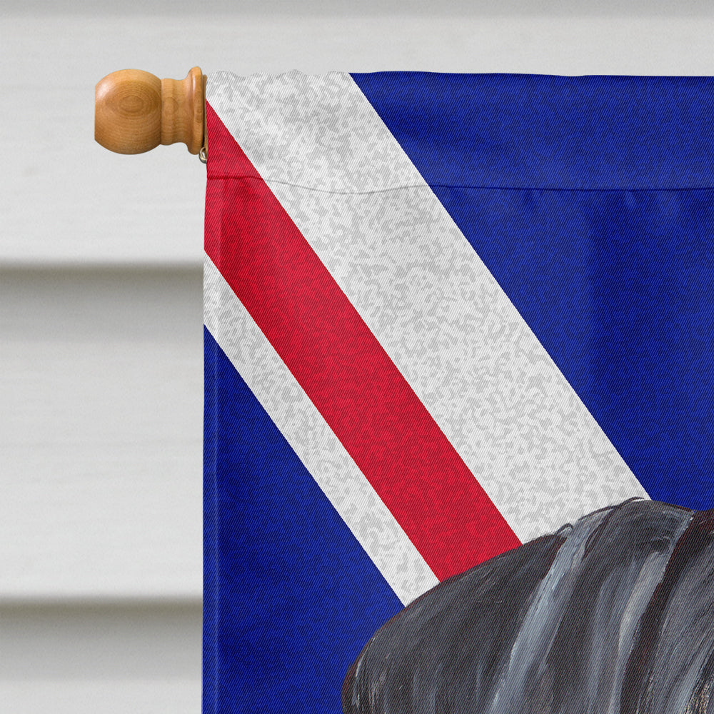 Doberman with English Union Jack British Flag House Flag 28x40 Porch Sleeve Pole Decorative Outside Yard Banner Artwork Wall Hanging, Polyester
