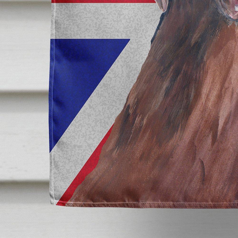 Labrador with English Union Jack British Flag House Flag 28x40 Porch Sleeve Pole Decorative Outside Yard Banner Artwork Wall Hanging, Polyester